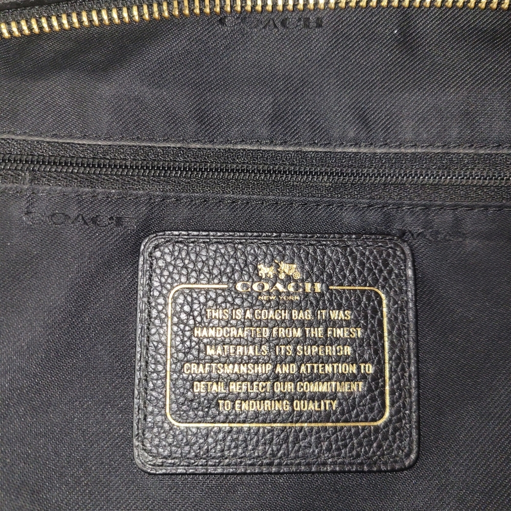 COACH SOPHIA PEBBLED LEATHER TOTE - Picture 7 of 10